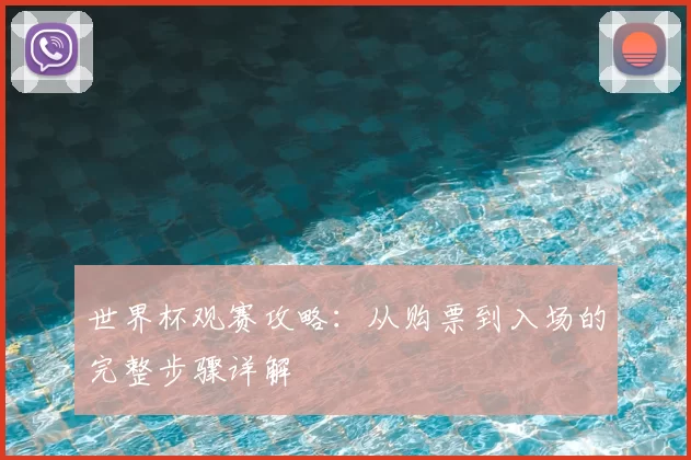 世界杯观赛攻略:从购票到入场的完整步骤详解