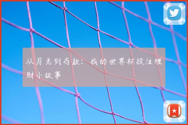 从月光到存款:我的世界杯投注理财小故事